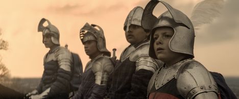 Louis Ashbourne Serkis, Tom Taylor, Rhianna Dorris, and Dean Chaumoo in The Kid Who Would Be King (2019)