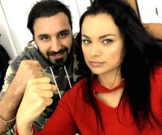 Sameer Ali Khan Ft Christina Oachoa on the set of 