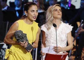 Toni Acosta and María León in Premios Goya 31 edición (2017)