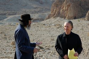 Bill Maher and Larry Charles in Religulous (2008)