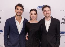 Daniel Berini, Santo Tripodi, and Antoniette Iesue in Promised (2019)