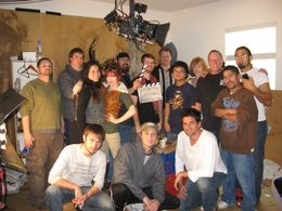 Joshua A. Cohen (bottom right) wrapping 