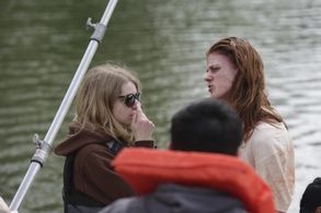 Rose Leslie and Leigh Janiak in Honeymoon (2014)
