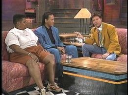 My first national TV appearance as a Stand Up Comedian on INTO THE NIGHT W/ RICK DEES. (L-R) Shirley Hemphill, me, Rick 