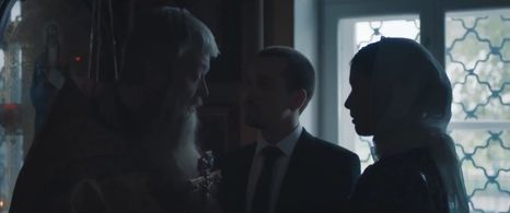 Aleksandr Strizhenov, Ivan Makarevich, and Lyubov Aksyonova in Russkiy Bes (2018)