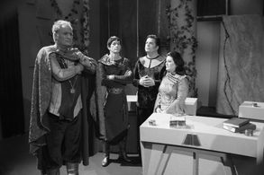 Sandy Fox, John de Lancie, Jim Gleason, and Lex Lang in Star Trek Continues (2013)