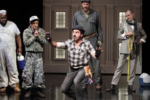 Max Casella, William Youmans, Brendan Averett, Z Infante, and Jacob Ming-Trent in Julie Taymor's A Midsummer Night's Dre
