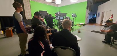 On set of the feature, Bed & Breakfast. Roger Rignack as Jay.