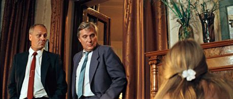 Oleg Basilashvili and Vladimir Menshov in Courier (1986)