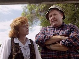 Julie Nihill and John Wood in Blue Heelers (1994)