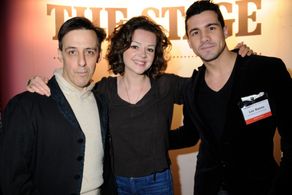 with fellow 39 Steps cast members at The Stage event