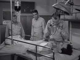 Richard Basehart, Richard Bull, and David Hedison in Voyage to the Bottom of the Sea (1964)