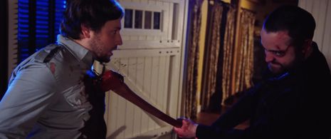 Graham Skipper and Jesse Dufault in The Mind's Eye (2015)