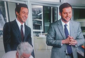 Still of Ryan Gosling and Jeffry Griffin in The Big Short