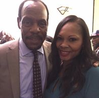 On set of Almost Christmas with Danny Glover