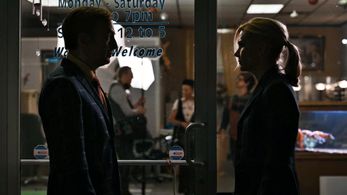 Bob Odenkirk, Rhea Seehorn, Josh Fadem, and Julian Bonfiglio in Better Call Saul: Wexler v. Goodman (2020)