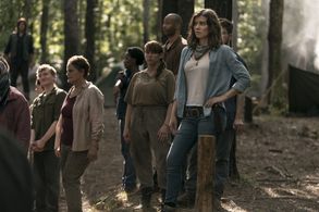 Norman Reedus, Lauren Cohan, and Nadine Marissa in The Walking Dead (2010)