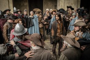 Hugo Speer, Luke Pasqualino, and Tamla Kari in The Musketeers (2014)