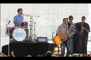 Playing saxophone with the Jonas Brothers