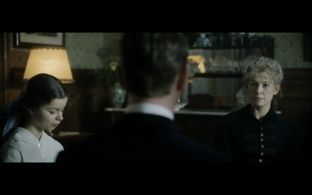 Still of Cara Bossom, Rosamund Pike & Edward Davis in RADIOACTIVE (2020)