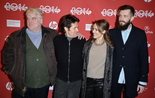 Willem Dafoe, Philip Seymour Hoffman, Rachel McAdams, and Grigoriy Dobrygin at an event for A Most Wanted Man (2014)