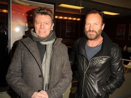 David Bowie and Sting at an event for Moon (2009)