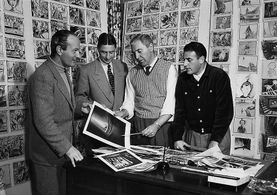 Stanley Kramer, Dr. Seuss, Roy Rowland, and Allan Scott in The 5,000 Fingers of Dr. T. (1953)