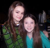 Ciaro Bravo and Kennedy Brice on the set of 