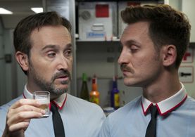 Javier Cámara and Raúl Arévalo in I'm So Excited! (2013)