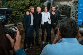 Jérémie Renier, Stephan Streker, Alma Jodorowsky, and Félix Maritaud in The Enemy (2020)