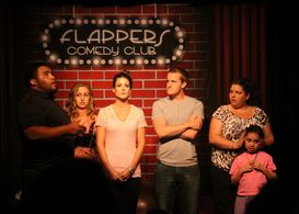 Lori Mae Hernandez in Mucho Grande at Flappers Comedy Club, Burbank, CA with Tiffany Brouwer