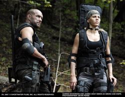 Darrin Dickerson (L) and Jaimee Gray Simon (R) as Smoke and Snipe.