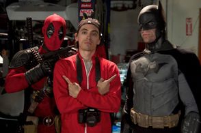 Aaron Schoenke and Bryan Morton in Super Power Beat Down (2012)