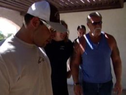 Paul Teutul Jr. and Paul Teutul Sr. in American Chopper: The Series (2003)