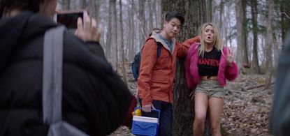 Ki Hong Lee, Julia Goldani Telles, and Lindsay Mushett in Looks That Kill (2020)