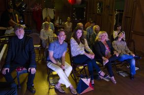Sally Struthers, Carole King, Rose Abdoo, Lauren Graham, Sam Pancake, Biff Yeager, and Brad Ellis in Gilmore Girls: A Ye