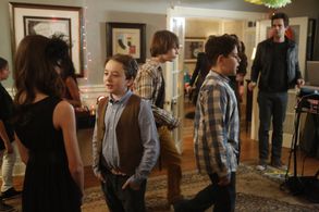 David Walton, Benjamin Stockham, and Cricket Wampler in About a Boy (2014)