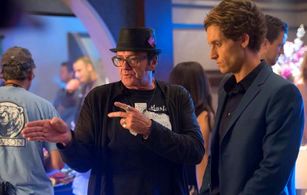 Director, Matt Earl Beesley with Tanc Sade on the set of Matador