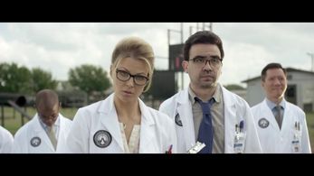 Irina Voronina and Gustavo Sorola in Lazer Team (2015)