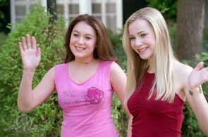 Mika Boorem and Alexa PenaVega in Sleepover (2004)
