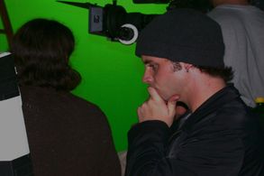 J.P. Riley on set directing The Verve Pipe's official music video for their single, 