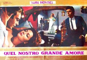 Giancarlo Del Duca, Michel Lemoine, and Sara Montiel in La mujer perdida (1966)