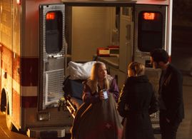 Tom Ellis, Lauren German, and Sofia Vassilieva in Lucifer (2016)