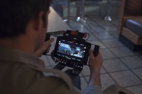 Joe Otting on set of The Talk