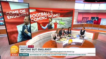 Piers Morgan, Susanna Reid, Gareth Southgate, Charlotte Hawkins, and Harry Kane in Good Morning Britain (2014)