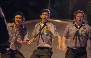 Logan Miller, Tye Sheridan, and Joey Morgan in Scouts Guide to the Zombie Apocalypse (2015)