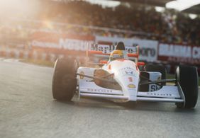 Ayrton Senna and Gabriel Leone in Senna (2024)