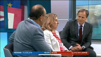 Tom Bradby, Theo Paphitis, and Miranda Green in Referendum Result Live: ITV News Special (2016)