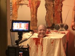 Ouch! On the Cannibal Comedian set, Morongo Valley, CA. Feb, 2020.