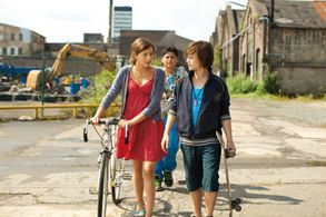 Nick Romeo Reimann, Leonie Tepe, and Javidan Imani in The Crocodiles: All for One (2011)